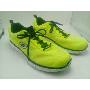 Skechers Skech Knit Soft Sole 51188 Neon Yellow W Black Sneaker Men Sz 13 M